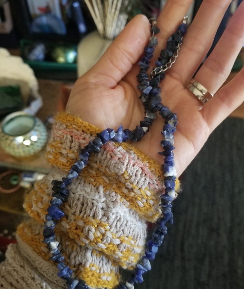 Blue Lapiz Stone Necklace